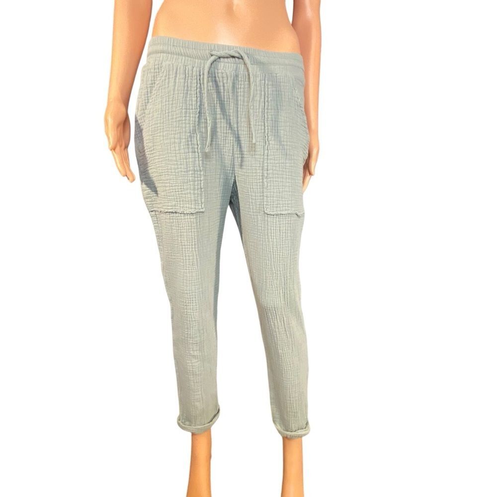 Jolt Lightweight Jogger Style Pants Casual Womens Size Small Waffle Knit Cuffed